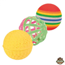 Trixie Játék Labda 3db-Os Vegyes 3,5-4cm játék macskáknak