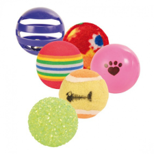 Trixie Játék Labda készlet 4cm Vegyes, 6db játék macskáknak