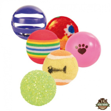 Trixie Játék Labda készlet 4cm Vegyes, 6db játék macskáknak