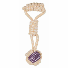  Trixie Játék labda kötélből fogóval 6cm/23cm játék kutyáknak
