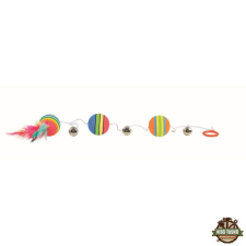Trixie Játék Labda Szivárvány 3,5cm/80cm játék macskáknak