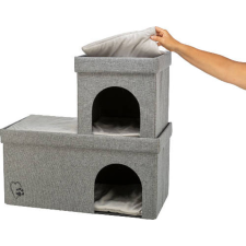 Trixie Kimy Cave - szövet bújó (világosszürke) macskák részére (76x72x37cm) macskafelszerelés