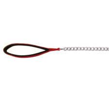 Trixie láncos póráz nylon fogóval 1m/3mm piros nyakörv, póráz, hám kutyáknak