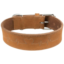 Trixie Leather Rustic - bőr nyakörv - barna (L-XL) 55-65cm/40mm nyakörv, póráz, hám kutyáknak