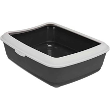 Trixie Litter Tray - peremes macska wc (sötét szürke/fehér) macskák részére (37x15x47cm) macskatoalett