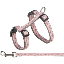 Trixie Macska poráz és hám, szürke +rózsaszin, 27-45cm, -13mm, 41873 nyakörv, póráz, hám kutyáknak