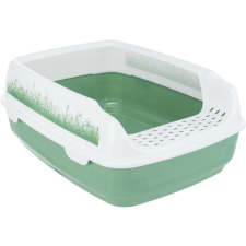  Trixie Macska WC Delio Peremmel, 38 × 20 × 50 cm Mintás, Zöld/Fehér macskatoalett