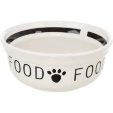 Trixie Replacement ceramic bowl &quot;Food&quot; - csere kerámia tál (fehér,fekete, FOOD felirattal) 24642-es szetthez ( Ø20cm) kutyafelszerelés