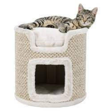 Trixie Ria Cat Tower - torony kaparófa (világosszürke/natúr) macskák részére (37cm) macskafelszerelés