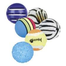 Trixie Set of Toy Balls - játék (labdák) macskák részére (6db/ø4cm) játék macskáknak