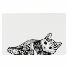 Trixie Tál alátét macska motívummal 44*28cm fehér/fekete macskafelszerelés