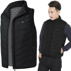 Trizand Fűthető fekete unisex mellény (M)