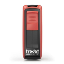 TRODAT Bélyegzõ, TRODAT "Pocket Printy 9511", piros ház, fekete párnával bélyegző