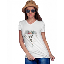  Trófea mintás - Női V Nyakú Póló női póló