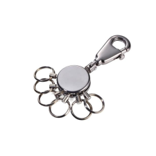  TROIKA Kulcstartó, 6 gyűrűvel, TROIKA &quot;Patent&quot;, ezüst kulcstartó