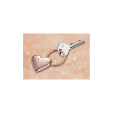 Troika szív alakú Kulcstartó ajándéktárgy Swarovski kristályokkal - Rosegold (KR15-32/RG) kulcstartó