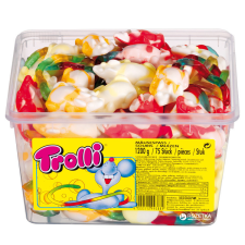  Trolli egér gumicukor tégelyben (75x16g) - 1200g csokoládé és édesség