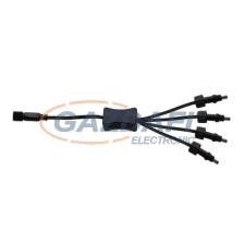 Tronix 016-057 elosztó, 5 férőhelyes, fekete, IP44 kültéri izzósor