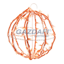 Tronix 571-052 Kültéri 3D-dekor gömb, 50cm, narancssárga kábellel, narancssárga LED kültéri izzósor