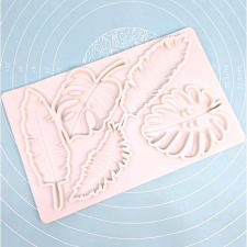  Trópusi levelek szilikon formázó sütés és főzés