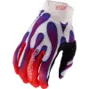 TROY LEE DESIGNS Air Kesztyű - Overspray Fehér/Ibolya TROY LEE DESIGNS Bicikli alkatrészek Kerékpáros ruházat Kerékpáros kesztyűk