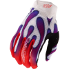 TROY LEE DESIGNS Air Kesztyű - Overspray Fehér/Lila TROY LEE DESIGNS Bicikli alkatrészek Kerékpáros ruházat Kerékpáros kesztyűk