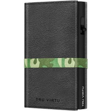Tru Virtu pénztárca Click & Slide Strap Cross Nappa Fekete Camouflage / Fekete