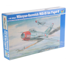 TRUMPETER 1/48 Mig-15 Bis Fagot vadászgép katonai repülőgép modell makett