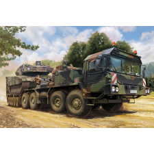 TRUMPETER 1/72 Slt-56 katonai vontató teherautó modell 56t pótkocsival makett