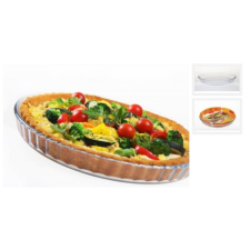 TRUPER Kerek hőálló üveg pitesütő forma, 28 cm sütés és főzés