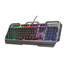Trust Billentyűzet Gamer - GXT 856 Torac (RGB LED háttérvilágítás; USB; fekete; magyar) billentyűzet