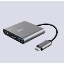 Trust Dalyx 3 az 1 -ben több aljzatos (USB, HDMI, USBC) USB-C adapter, átalakító (23772) kábel és adapter