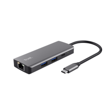 Trust Dalyx USB C-típus 1000 Mbit/s Ezüst (24968) hub és switch