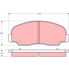 TRW fékbetétkészlet, tárcsafék TRW GDB1134 autóalkatrész
