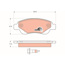 TRW fékbetétkészlet, tárcsafék TRW GDB1633 autóalkatrész