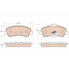 TRW fékbetétkészlet, tárcsafék TRW GDB1992 autóalkatrész