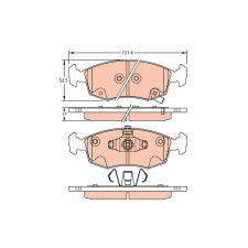 TRW fékbetétkészlet, tárcsafék TRW GDB2301 autóalkatrész