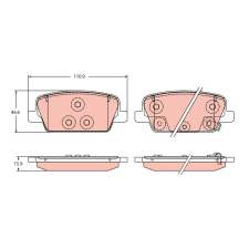 TRW fékbetétkészlet, tárcsafék TRW GDB2359 autóalkatrész