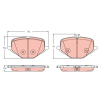 TRW fékbetétkészlet, tárcsafék TRW GDB2395