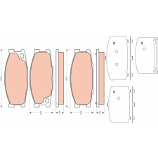 TRW fékbetétkészlet, tárcsafék TRW GDB3423 autóalkatrész