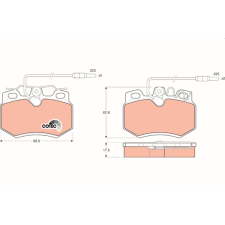 TRW fékbetétkészlet, tárcsafék TRW GDB446 autóalkatrész