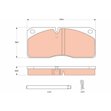 TRW fékbetétkészlet, tárcsafék TRW GDB5058 autóalkatrész