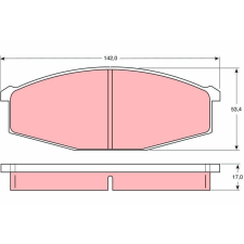 TRW fékbetétkészlet, tárcsafék TRW GDB747 autóalkatrész