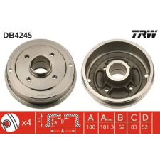 TRW fékdob DB4245 autóalkatrész
