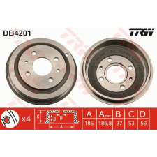 TRW Fékdob TRW DB4201 fékdob
