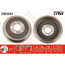 TRW Fékdob TRW DB4262 fékdob