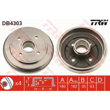 TRW Fékdob TRW DB4303 fékdob