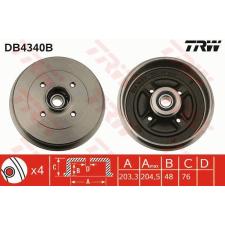 TRW Fékdob TRW DB4340B fékdob