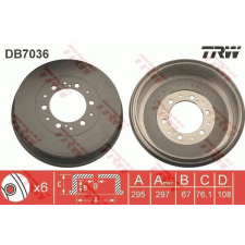 TRW Fékdob TRW DB7036 fékdob