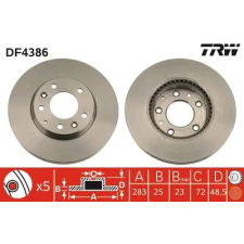 TRW féktárcsa DF4386 autóalkatrész